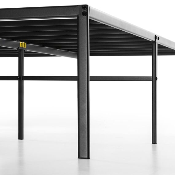 Best Price Mattress Queen Bettgestell, Metall, Holz, 45,7 cm, Schwarz