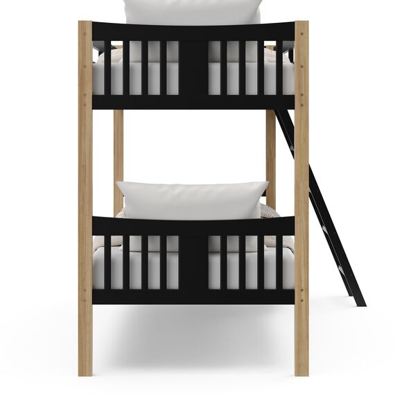 STORKCRAFT Etagenbett Caribou - Schwarz/Natur