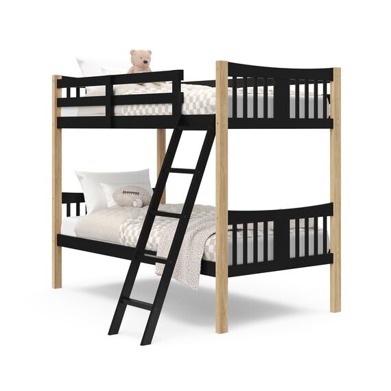 STORKCRAFT Etagenbett Caribou - Schwarz/Natur