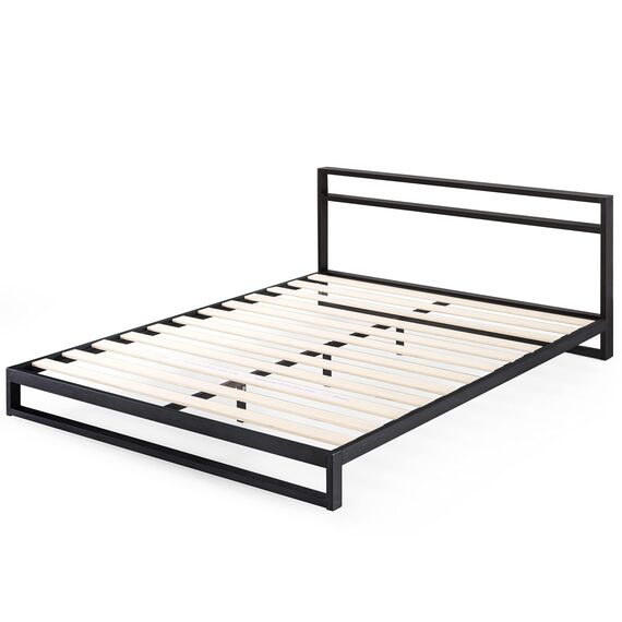 Zinus Trisha 7 Inch Platforma Bed Frame with Headboard/Mattress Foundation/Box Spring Optional/Wood Slat Support, King