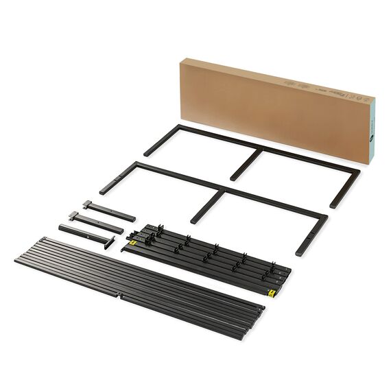 Best Price Mattress Queen Bettgestell, Metall, Holz, 45,7 cm, Schwarz