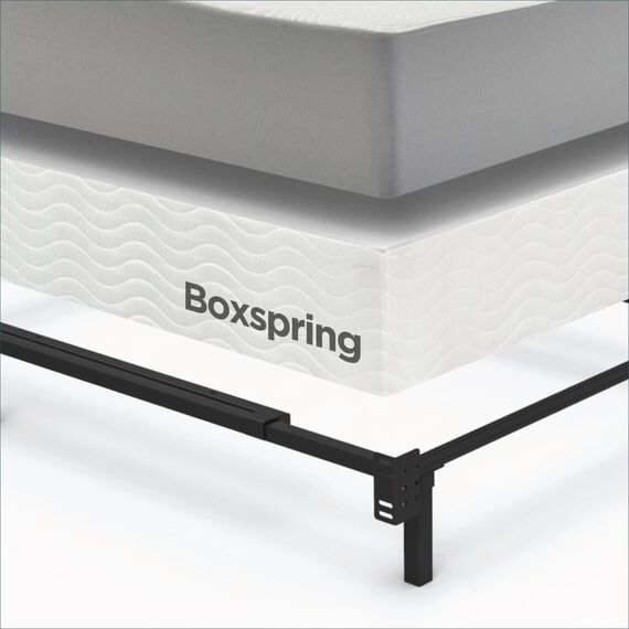 Zinus Compack Verstellbares Bettgestell aus Metall, 17,8 cm Stützbettgestell für Boxspring- und Matratzenset, Twin/Full/Queen, Schwarz