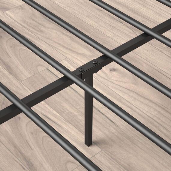 Zinus Cherie Faux Leather Classic Platform Bed Frame with Steel Support Slats, Full