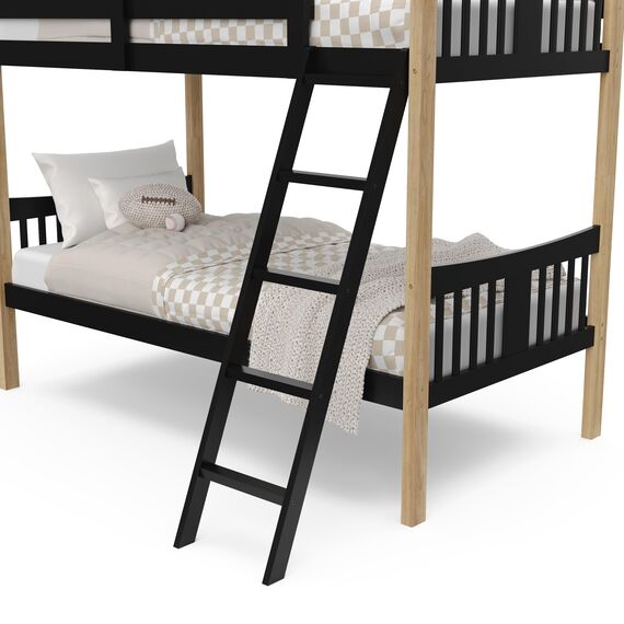 STORKCRAFT Etagenbett Caribou - Schwarz/Natur
