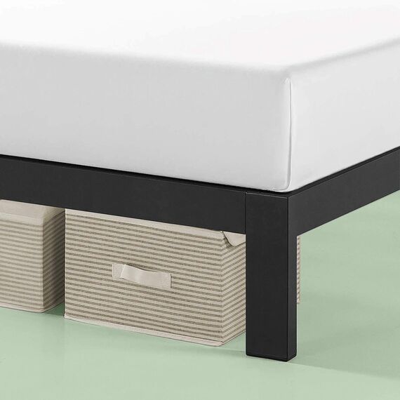 Zinus Arnav Modern Studio 10 Inch Platform 2000H Metal Bed Frame/Mattress Foundation/Wooden Slat Support/with Headboard/Good Design Award Winner, Queen