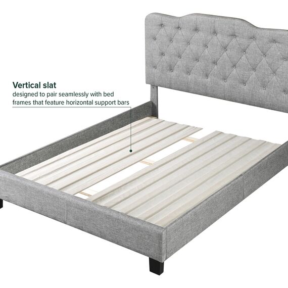 ZINUS Compack Holzlatten mit Stoffbezug, Bunkiebrett, Boxspring-Ersatz, Queen