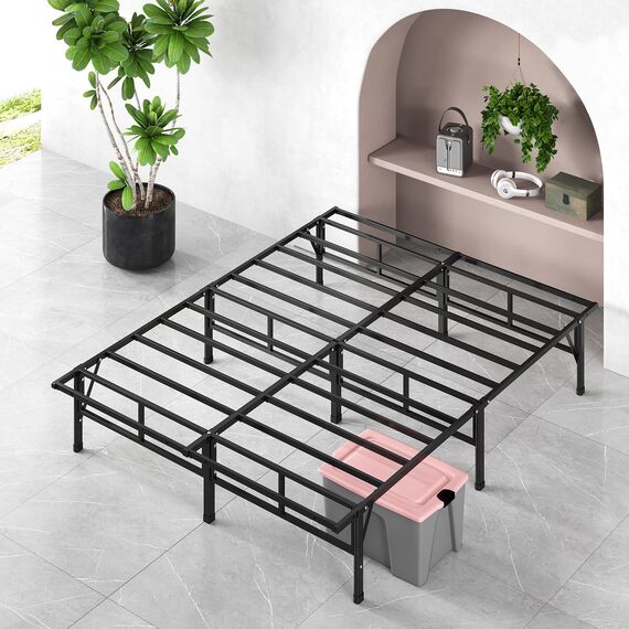 Zinus SmartBase Bettgestell, Lattenrost, 35,6 cm, einfache Montage, für Kinderbett, ca. 76 x 190 cm, Podestbettgestell, Schmales Einzelbett, Ersatz für Boxspringbettgestell