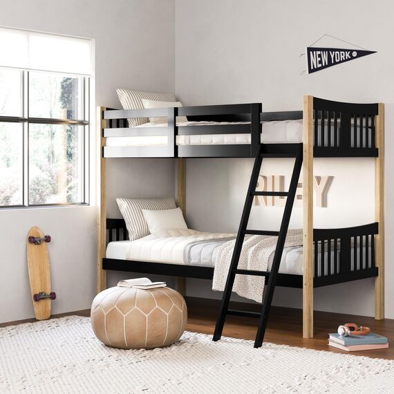 STORKCRAFT Etagenbett Caribou - Schwarz/Natur