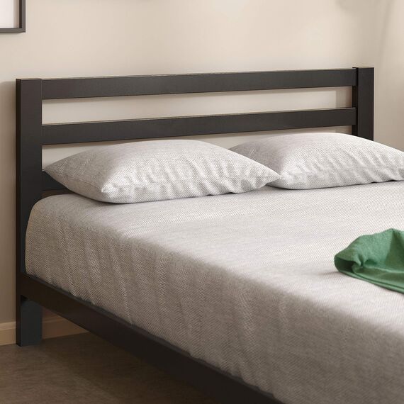 Zinus Arnav Modern Studio 10 Inch Platform 2000H Metal Bed Frame/Mattress Foundation/Wooden Slat Support/with Headboard/Good Design Award Winner, Queen