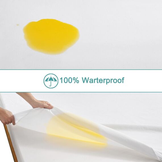 Bedecor Doppelpack Matratzenschoner Wasserdicht Wasserundurchlässige Matratzenauflage Molton 120x200 cm