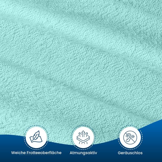 Utopia Bedding Wasserdichter Matratzenschoner für King-Size-Bett, Premium-Frottee-Matratzenbezug, 200 g/m², atmungsaktiv, Spannbetttuch mit dehnbaren Taschen, Spa-Blau