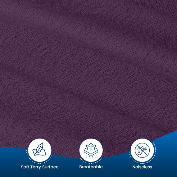 Utopia Bedding wasserdichter Matratzenschoner für Einzelbett (Twin-Size), Matratzenbezug aus hochwertigem Frottee, 200 g/m², atmungsaktiv, Spannbetttuch mit dehnbaren Ecken, Lila