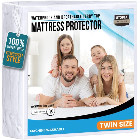 Utopia Bedding Hypoallergener, 100% wasserdichter Matratzenschoner (Doppel)