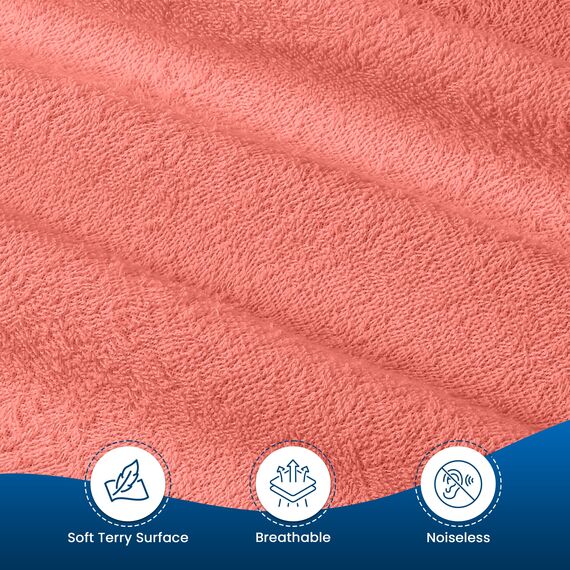 Utopia Bedding Wasserdichter Matratzenschoner, Queen-Size-Größe, Premium-Frottee-Matratzenbezug, 200 g/m², atmungsaktiv, Spannbetttuch mit dehnbaren Taschen (Koralle)