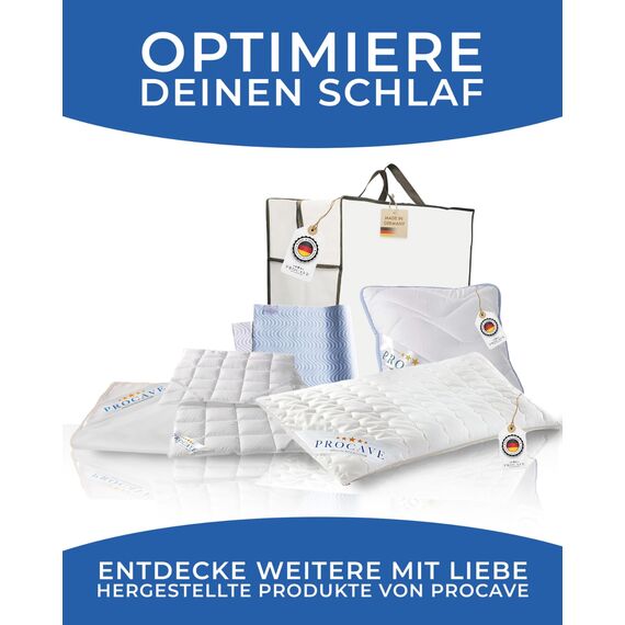 PROCAVE® Matratzenschoner 180x200 cm Topper | Matratzenauflage mit 4 Eckgummis | Atmungsaktive Matratzentopper & Matratzenauflage | Anti Milben Matratzenbezug | Mattress Topper Made in Germany