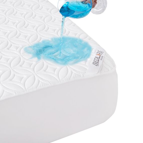 BEDLORE Matratzenschoner 140 x 200, wasserdichte Matratzenauflage mit 30 cm tiefem Taschenformat, weicher atmungsaktiver Matratzenbezug, waschbar für Zuhause, Schlafzimmer (Weiß)