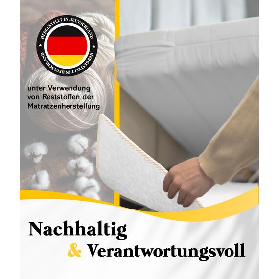 Medicline Matratzenschoner, Matratzenunterlage Filzschoner für Lattenrost 2x80x200 - Matratze - Neu atmungsaktiv Matratzenschutz Lattenrostauflage aus Filz