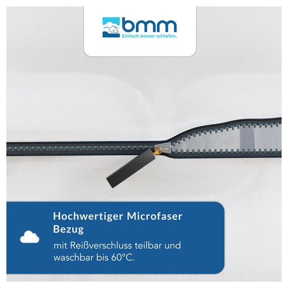 BMM Matratze 80x200 cm Ortho Medic Taschenfederkernmatratze Härtegrad H2/Öko-Tex Zertifiziert/ergonomische 7 Zonen Matratze Höhe 21 cm/Matratzen Deutsche Produktentwicklung