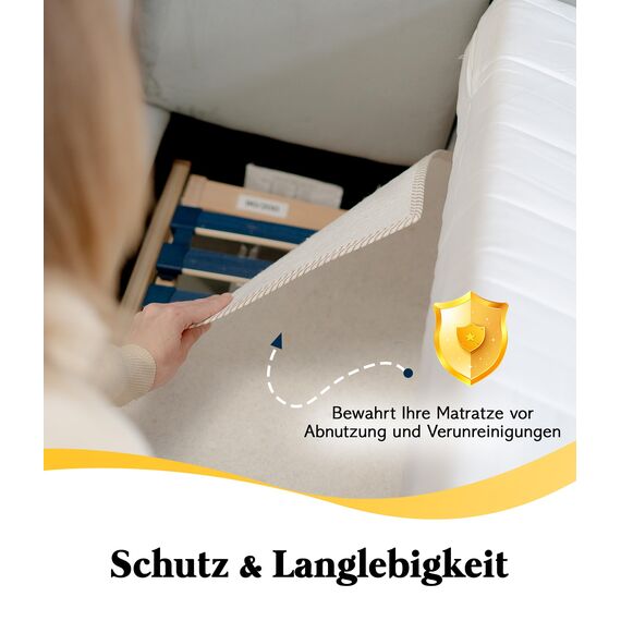 Medicline Matratzenschoner Matratzenunterlage Filzschoner für Lattenrost 2x90x190 - Matratze - Neu atmungsaktiv Lattenrostauflage aus Filz Matratzenschutz