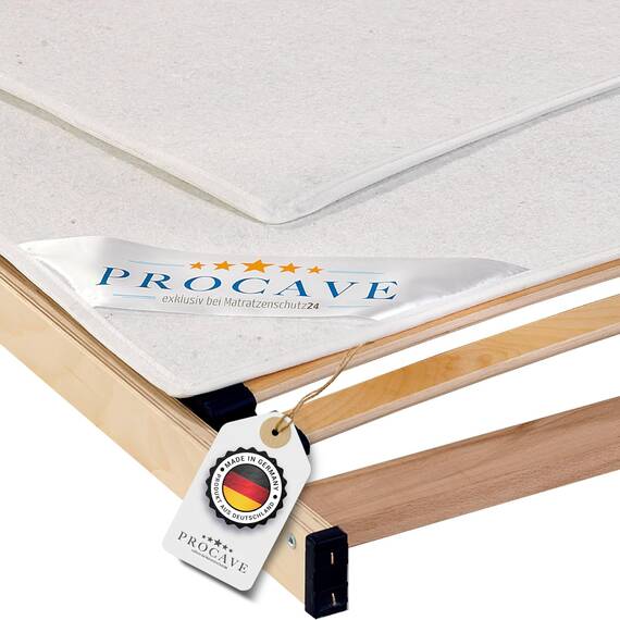 PROCAVE | Hochwertiger Filzschoner für Lattenrost | Schützende Matratzenunterlage 200x210 cm | Atmungsaktiver Matratzenschoner aus Nadelfilz | Made in Germany