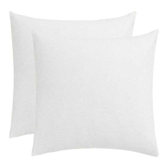 LIVESSA wasserdichter Kissenbezug 80x80 cm (2er Pack) kombinierbar mit Matratzen-Schutzhülen - Kissenschoner mit Reißverschluss, Pillow Protector, %100 Baumwolle Oberfläche