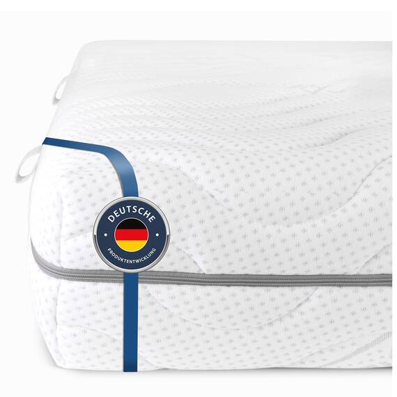 BMM Matratze 90x220 cm Komfort 19 Härtegrad H3 fest/Kaltschaummatratze Öko-Tex Zertifiziert/ergonomische 7 Zonen Matratze Höhe 19 cm/Matratzen Deutsche Produktentwicklung