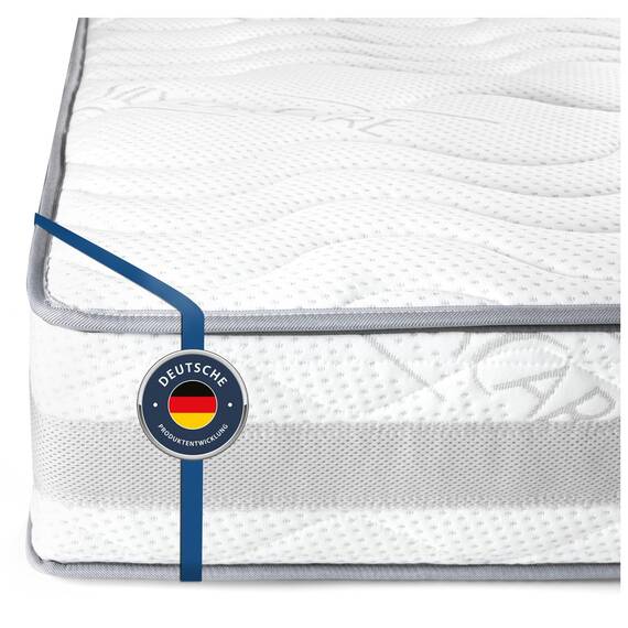 BMM Matratze 90x190cm Komfort 23 H3 fest/Kaltschaummatratze Öko-Tex Zertifiziert/ergonomische 7 Zonen Matratze Höhe 23cm / Matratzen Deutsche Produktentwicklung