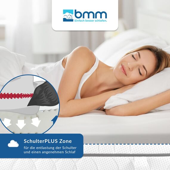 BMM Matratze 120x200 cm Komfort 19 Härtegrad H2 medium/Kaltschaummatratze Öko-Tex Zertifiziert/ergonomische 7 Zonen Matratze Höhe 19 cm/Matratzen Deutsche Produktentwicklung