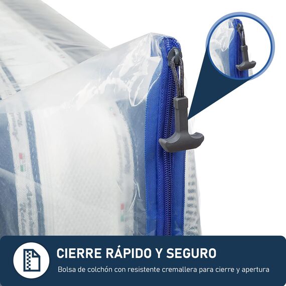 ASK Pack 2 Matratzenschutzhüllen mit Anker-Reißverschluss - Größen von XS bis XXL, Wasserdicht, Reißfest, Ultra Starkes Material 120 Mikron - Ideal für Umzug, Lagerung und Transport - 100x200 cm