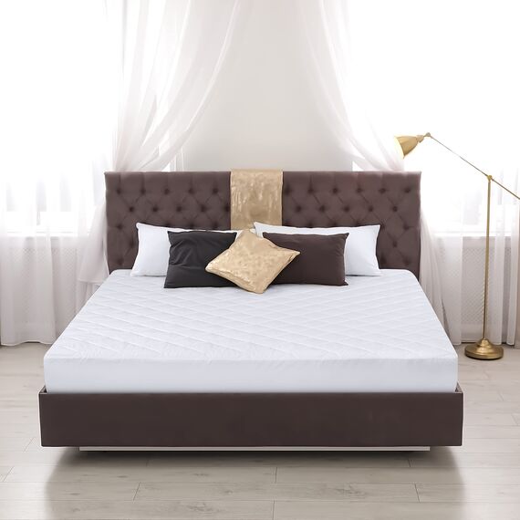Utopia Bedding Gesteppte Matratzenauflage (großes Einzelbett), Matratzenbezug dehnbar bis 40,6 cm Höhe