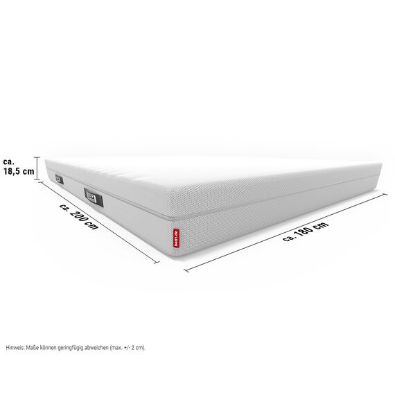 bett1 BODYGUARD Anti-Kartell-Matratze Weich 180x200 (2in1 Liegehärten Weich & Fester, Bezug 60°C waschbar, Oeko-TEX 100, Ergonomiemodule, QXSchaum)