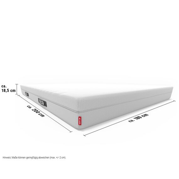 bett1 BODYGUARD Anti-Kartell-Matratze 180x200. Deutschlands meistgekaufte Matratze (2in1 Liegehärten Mittelfest & Fester, Bezug 60°C waschbar, Oeko-TEX 100, Ergonomiemodule, QXSchaum)