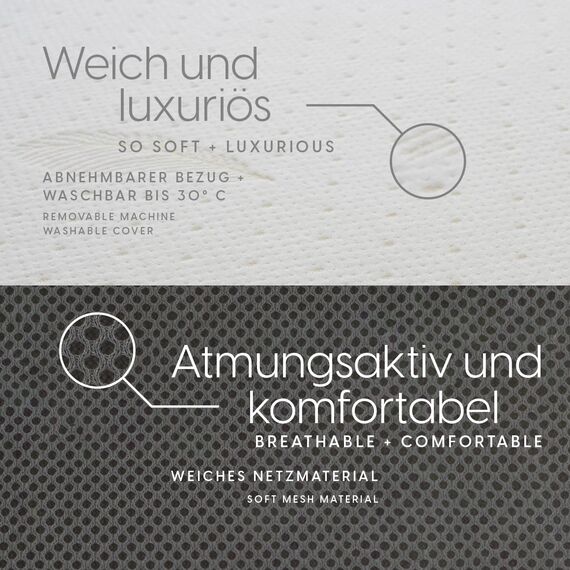 Milliard Klappmatratze 90x190 – 1-Personen-Matratze mit Memory-Schaum – Klappmatratze Anti-Milben – Reisematratze, Camping – Abnehmbarer und Waschbarer Bezug (Einzel Matelas, 90 x 190 x 10 cm)
