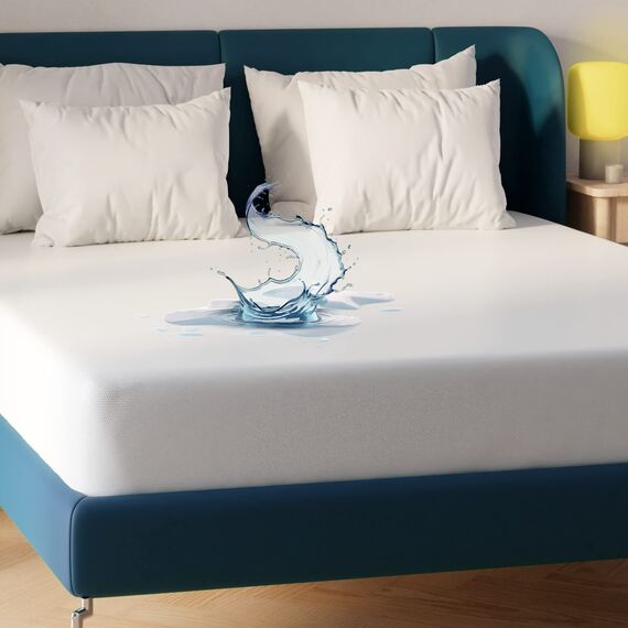 Niagara Sleep Solution Queen wasserdichte Matratzenauflagen-Schutzhülle, Tiefe Tasche, 60 x 80, atmungsaktiv, geräuschlos, 8–20 Zoll, Bett, glattes Jersey, Matratzenauflagen-Abdeckung
