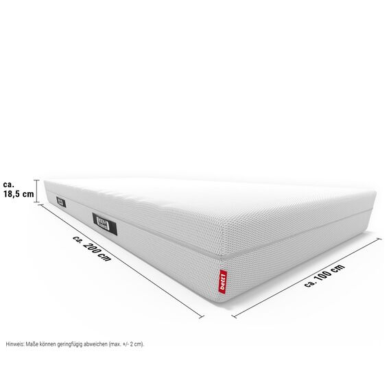 Bodyguard Anti-Kartell-Matratze (H3 mittelfest, 100x200 cm, 2in1 Liegehärten H3&H4, Bezug waschbar bis 60 Grad, OEKO-TEX® 100, Ergonomiemodule)