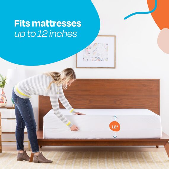 Linenspa Matratzenbezug für Kingsize-Betten, Reißverschluss, wasserdichte Matratzenauflage für Kingsize-Betten