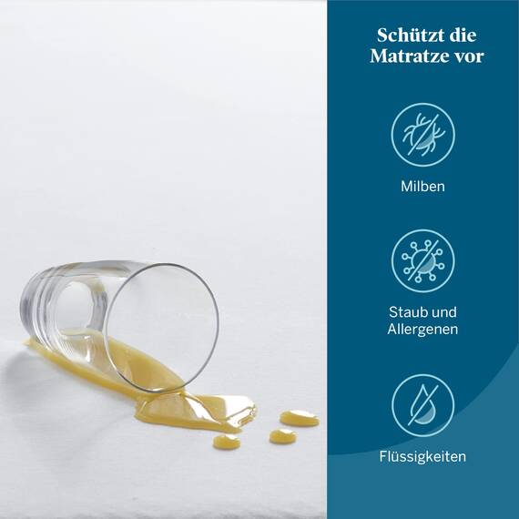 LUCID Matratzenschoner Premium Rayon aus Bambus Jersey – Ultraweich – Wasserdicht – Geräuscharm, 120 x 190 cm