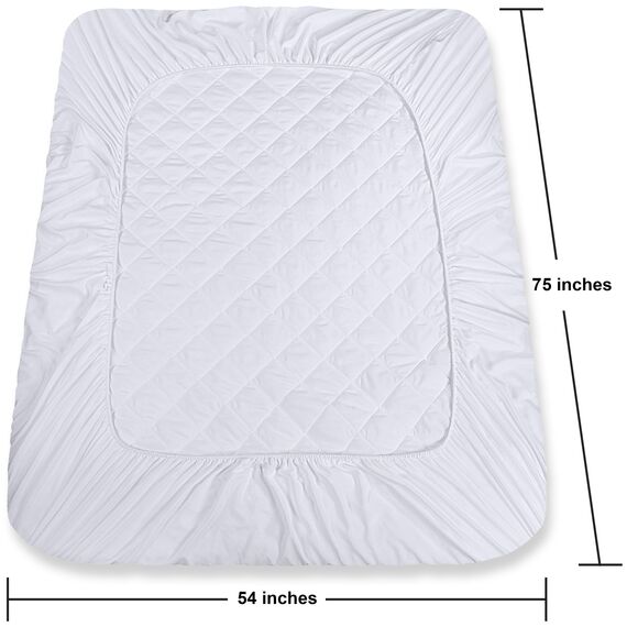 Utopia Bedding Gesteppte Matratzenauflage (Full-Size), Matratzenbezug dehnbar bis 40,6 cm Höhe