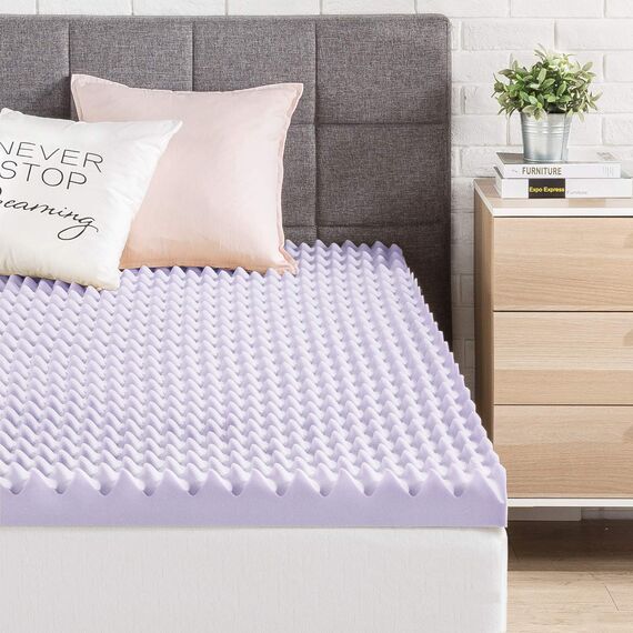 Best Price Mattress 7,6 cm Matratzenauflage aus Memory-Schaum mit beruhigendem Lavendel-Aufguss, CertiPUR-US-Zertifiziert, Twin