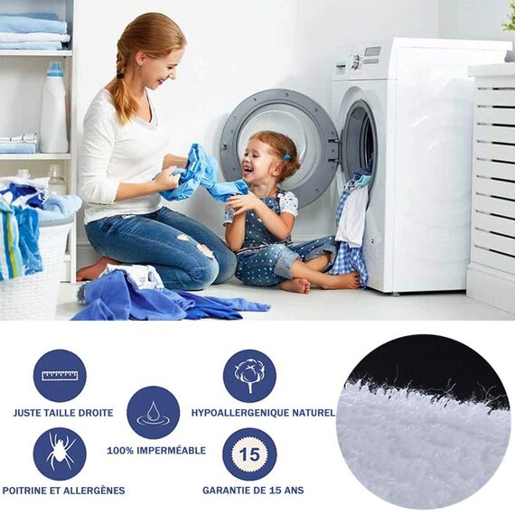 Richair Mattress Protector C, Baumwolle, weiß, 100 x 200 cm