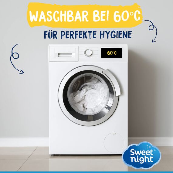 Sweetnight - Matratzenschoner 140x190/200 cm | wasserdichte und Anti-Staubmilben-Matratzenauflage | 100% Baumwollvlies | Leise und atmungsaktiv