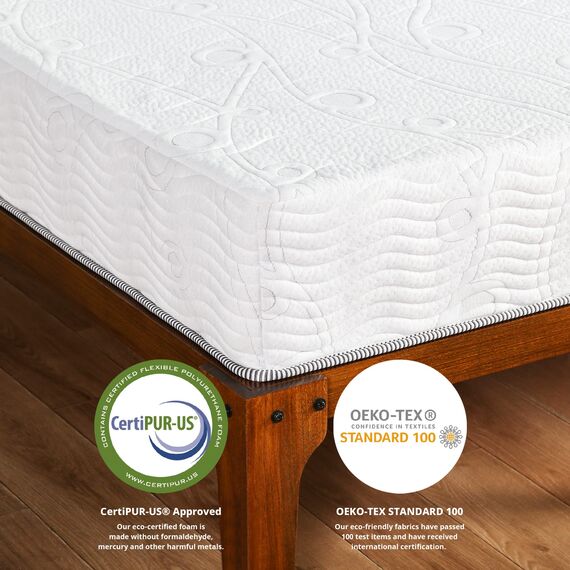 Olee sleep 25cm Hybridschaum-Matratze / Kaltgelschaum / Federkernmatratze / Taschenfederkernmatratze / Öko-Tex / CertiPUR-US / Komfortable Matratze / Rollmatratze / 3-lagig / 100 x 200cm / Weiß