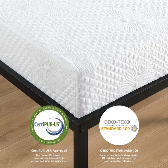 Olee sleep 15cm Memory Foam Matratze / Kaltgelschaum / Öko-Tex / CertiPUR-US / Komfortable Matratze / 3 Schichten / 140 x 200cm / Full / Weiß