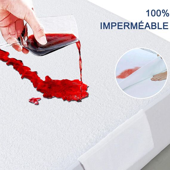 RICHAIR Wasserdichter Matratzenschoner 120x190cm weiß, matratze Topper Spannbettlaken Matratzenauflage Atmungsaktiv nässeschutz Matratzenschutz Spannbetttuch Baby Bett Topper matratzenbezug