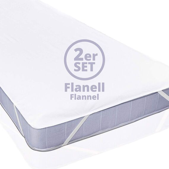 Lumaland 2X wasserdichte Matratzenauflage aus Flanell 70 cm x 140 cm | Öko-Tex Zertifiziert, Oberfläche aus 100% Baumwolle | Wasserundurchlässiger & atmungsaktiver Matratzenschoner