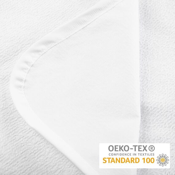 Lumaland 2X wasserdichte Matratzenauflage 70 cm x 140 cm | Öko-Tex Zertifiziert, Oberfläche aus 100% Baumwolle | Wasserundurchlässiger & atmungsaktiver Matratzenschoner
