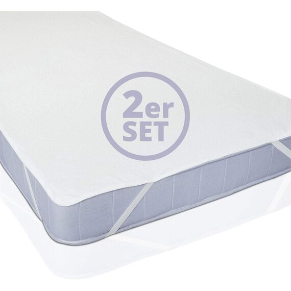 Lumaland 2X wasserdichte Matratzenauflage 70 cm x 140 cm | Öko-Tex Zertifiziert, Oberfläche aus 100% Baumwolle | Wasserundurchlässiger & atmungsaktiver Matratzenschoner