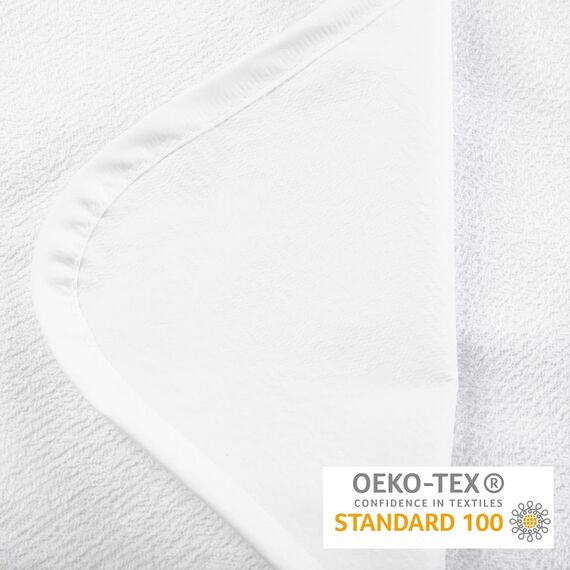 Lumaland Wasserundurchlässige Matratzenauflage Kopfkissenschoner 100 cm x 200 cm | Matratzenschoner aus 100% Baumwolle | 100% Flüssigkeiten undurchlässig | Atmungsaktiv [Matratzenschutz]