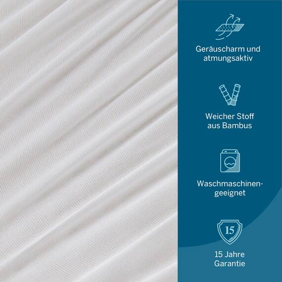 LUCID Matratzenschoner Premium Rayon aus Bambus Jersey – Ultraweich – Wasserdicht – Geräuscharm, 100 x 200 cm
