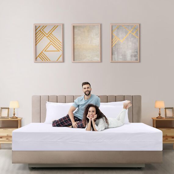 Utopia Bedding Matratzenschoner mit Reißverschluss, 100% wasserdicht, saugfähig, sechsseitiger Matratzenbezug (2 Stück)